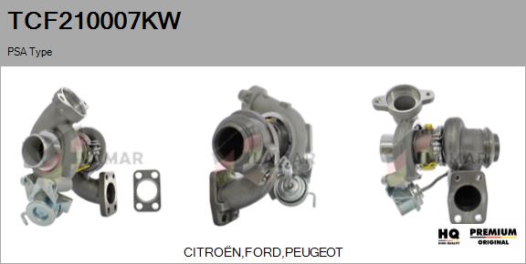 Turbocompresseur, suralimentation FLAMAR TCF210007KW