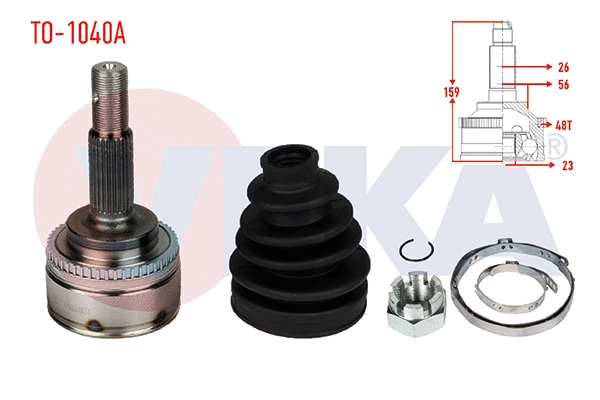 Jeu de joints, arbre de transmission VEKA TO-1040A