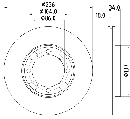 Disque de frein MINTEX MDC672