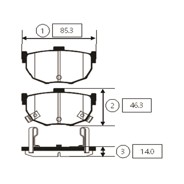 Kit de plaquettes de frein, frein à disque CTR GK0475