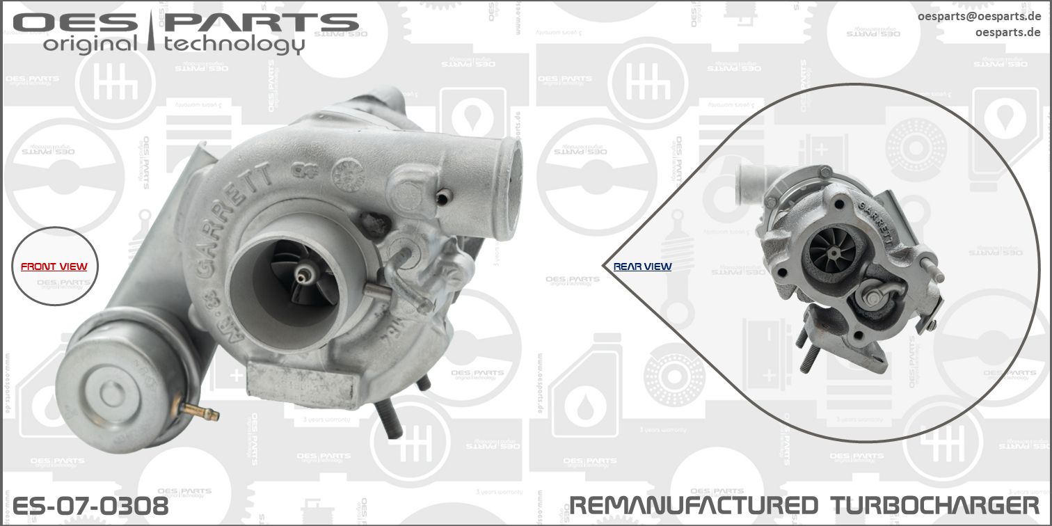 Turbocompresseur, suralimentation OES PARTS ES-07-0308