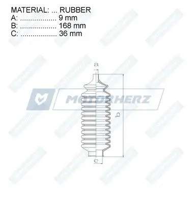 Joint-soufflet, direction MOTORHERZ RDZ0245MG