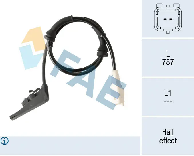 Capteur, vitesse de roue FAE 78318