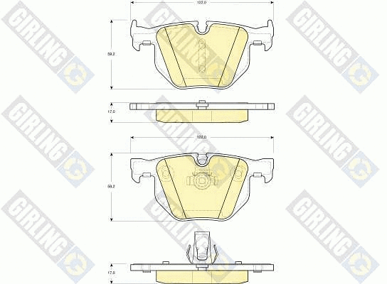 Kit de plaquettes de frein, frein à disque GIRLING 6115602