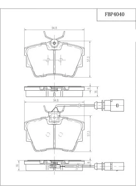 Kit de plaquettes de frein, frein à disque FI.BA FBP4040