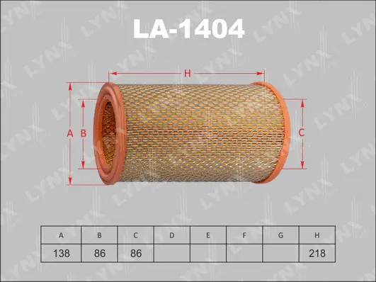 Filtre à air LYNXAUTO LA-1404