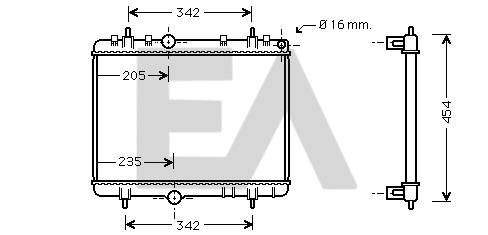 Radiateur, refroidissement du moteur EACLIMA 31R55045