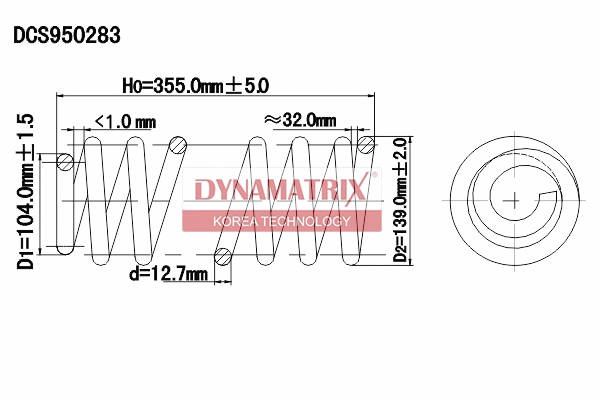 Ressort de suspension DYNAMATRIX DCS950283