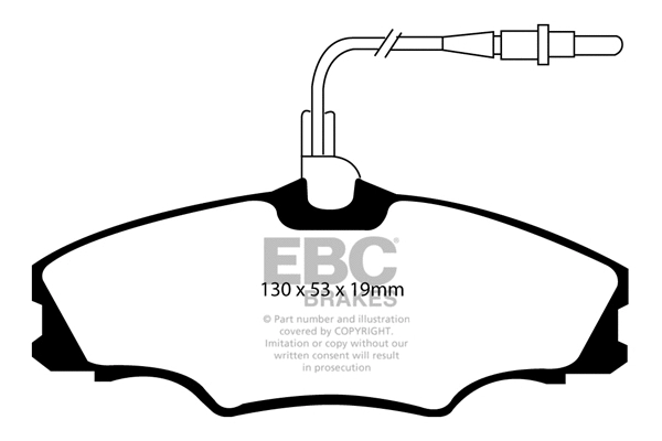 Kit de plaquettes de frein, frein à disque EBC Brakes DP21049