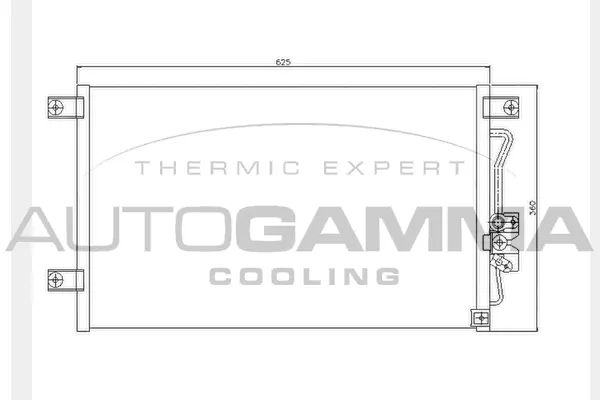 Condenseur, climatisation AUTOGAMMA 104478