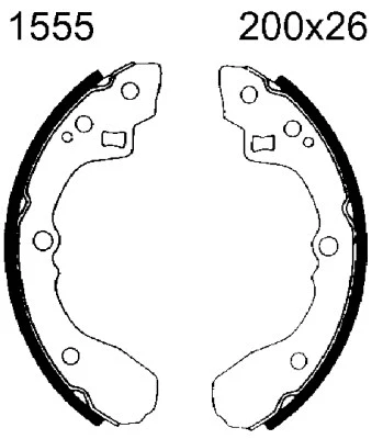 Jeu de mâchoires de frein BSF 01555