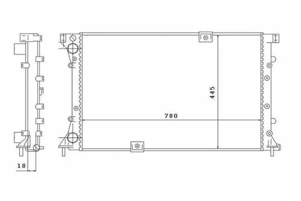 Radiateur, refroidissement du moteur ORDONEZ 2060296
