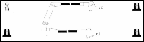 Kit de câbles d'allumage LEMARK HOES427