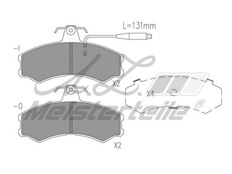 Kit de plaquettes de frein, frein à disque A.Z. Meisterteile AZMT-44-022-1613
