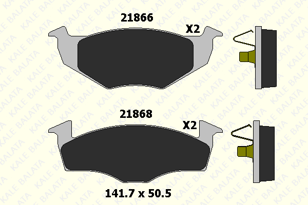 Kit de plaquettes de frein, frein à disque KALE 21866 153 05