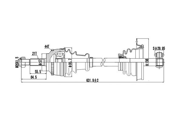Arbre de transmission DYNAMATRIX DDS250401