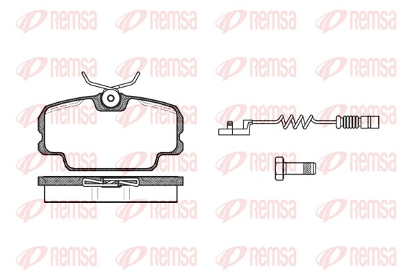 Kit de plaquettes de frein, frein à disque REMSA 0145.02