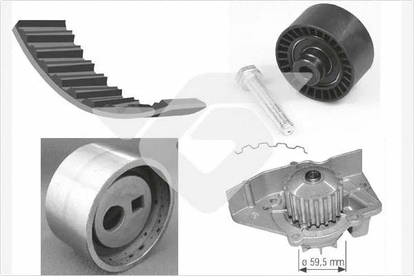 Pompe à eau + kit de courroie crantée HUTCHINSON KH 46WP27