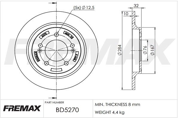 Disque de frein FREMAX BD-5270