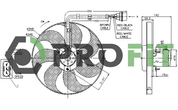 Ventilateur, refroidissement du moteur PROFIT 1850-0006
