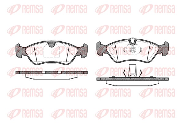 Kit de plaquettes de frein, frein à disque REMSA 0286.50