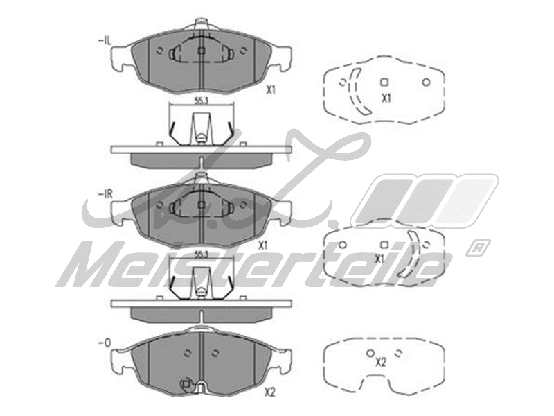 Kit de plaquettes de frein, frein à disque A.Z. Meisterteile AZMT-44-022-1731