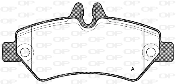 Kit de plaquettes de frein, frein à disque OPEN PARTS BPA1246.00