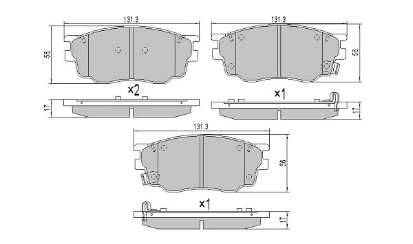 Kit de plaquettes de frein, frein à disque FREMAX FBP-1533
