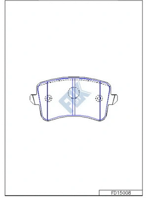 Kit de plaquettes de frein, frein à disque FBK FD15008