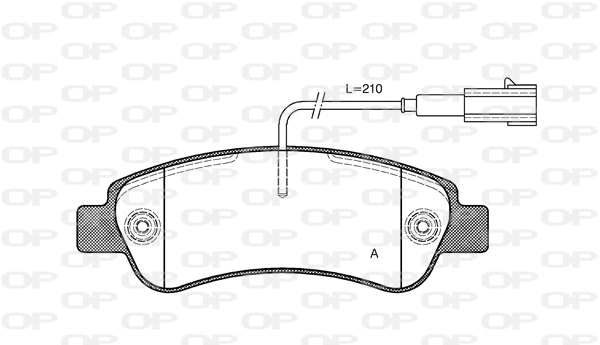 Kit de plaquettes de frein, frein à disque OPEN PARTS BPA1238.02