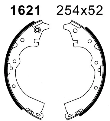 Jeu de mâchoires de frein BSF 01621
