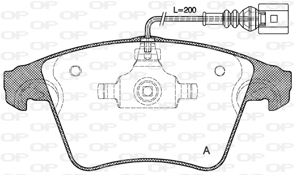 Kit de plaquettes de frein, frein à disque OPEN PARTS BPA1045.01