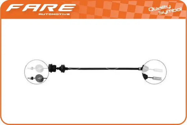 Tirette à câble, commande d'embrayage FARE-CO 24446