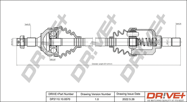 Arbre de transmission Dr!ve+ DP2110.10.0570