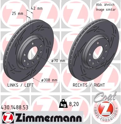Disque de frein ZIMMERMANN 430.1488.53