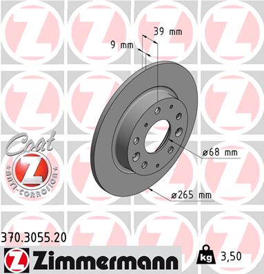 Disque de frein ZIMMERMANN 370.3055.20