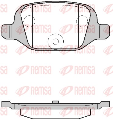 Kit de plaquettes de frein, frein à disque REMSA 0727.00
