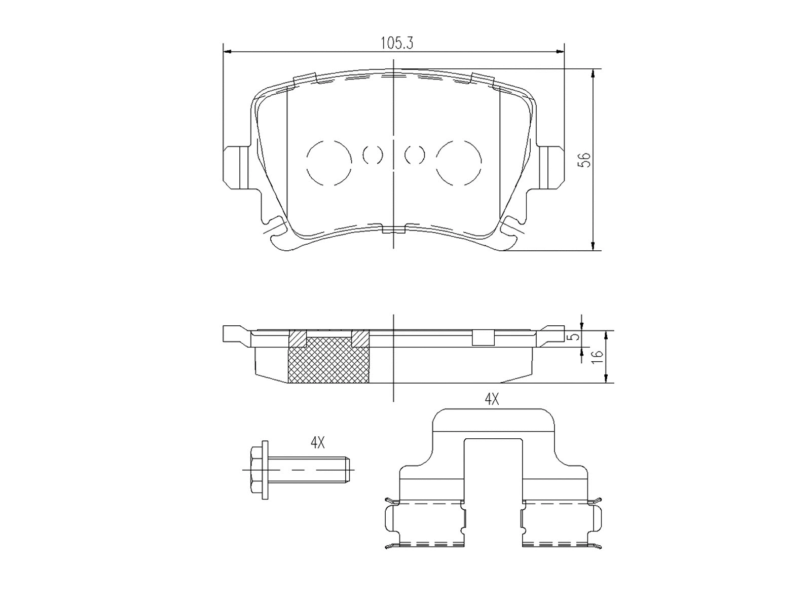 Kit de plaquettes de frein, frein à disque A.Z. Meisterteile AZMT-44-022-1179