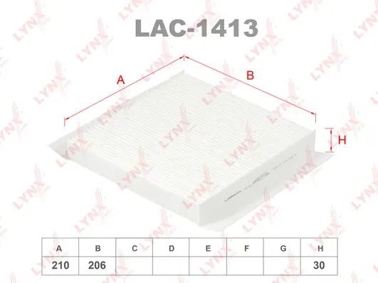 Filtre, air de l'habitacle LYNXAUTO LAC-1413