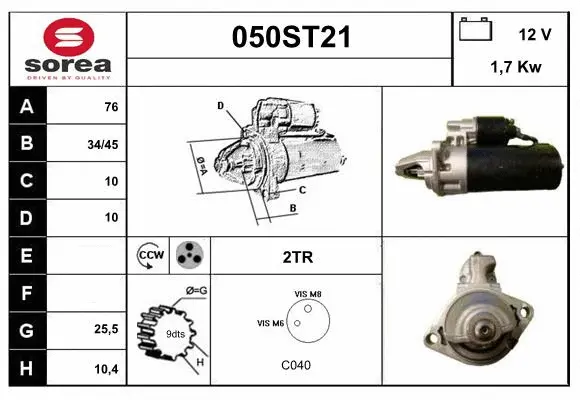 Démarreur STARTCAR 050ST21