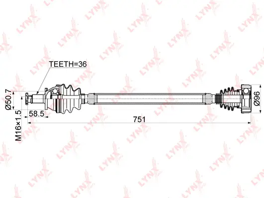 Arbre de transmission LYNXAUTO CD-1129