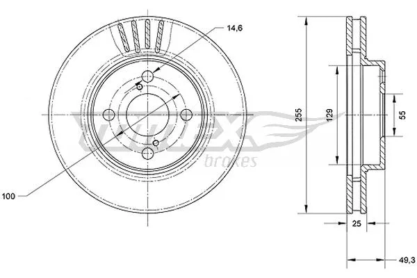 Disque de frein TOMEX Brakes TX 71-10