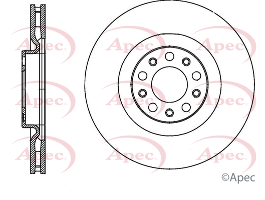 Disque de frein APEC DSK3395
