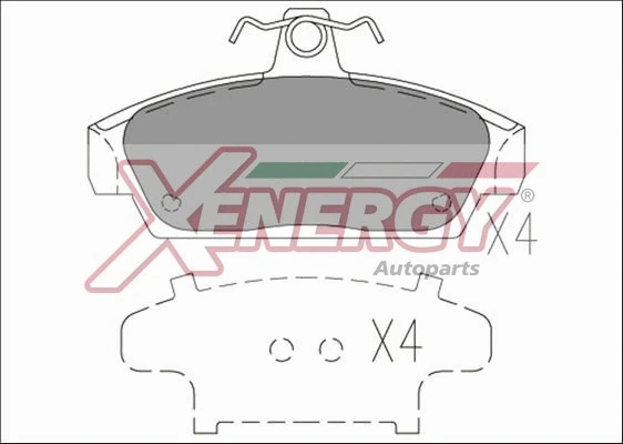 Kit de plaquettes de frein, frein à disque AP XENERGY X40444