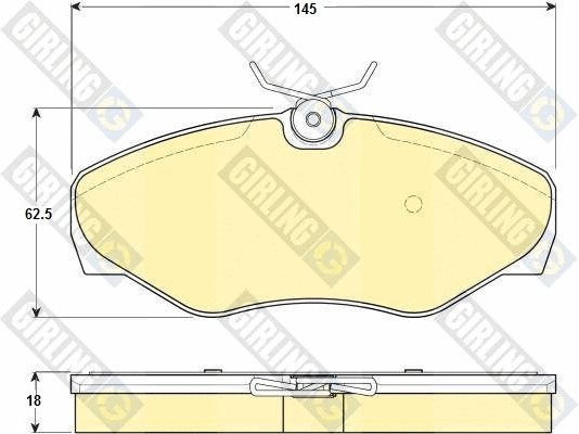 Kit de plaquettes de frein, frein à disque GIRLING 6114661