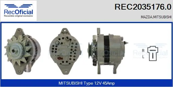 Alternateur RECOFICIAL REC2035176.0