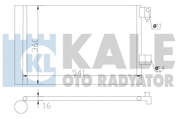 Condenseur, climatisation KALE OTO RADYATÖR 377500