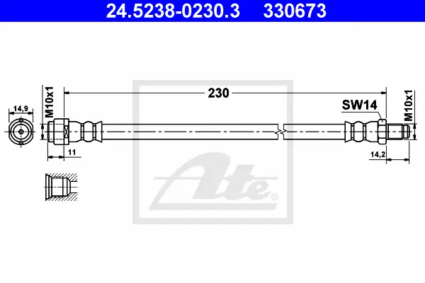Flexible de frein ATE-APAC 24.5238-0230.3