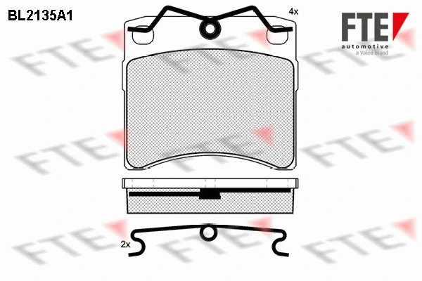 Kit de plaquettes de frein, frein à disque FTE 9010683