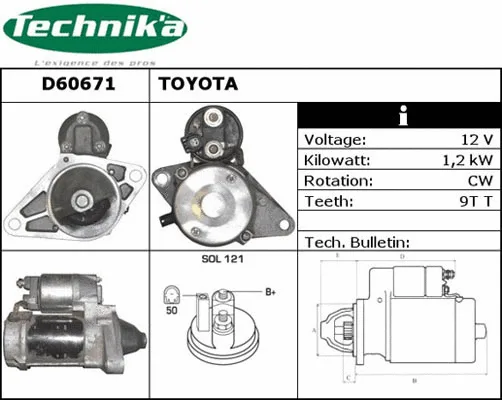 Démarreur Technika D60671